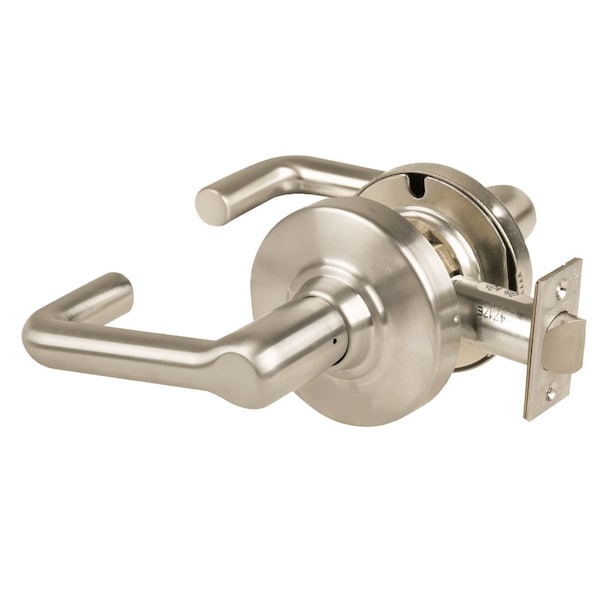 Schlage Grade 2 Passage Cylindrical Lock with Field Selectable Vandlgard, Tubular Lever, Non-Keyed, Satin Ni ALX10 TLR 619 - main